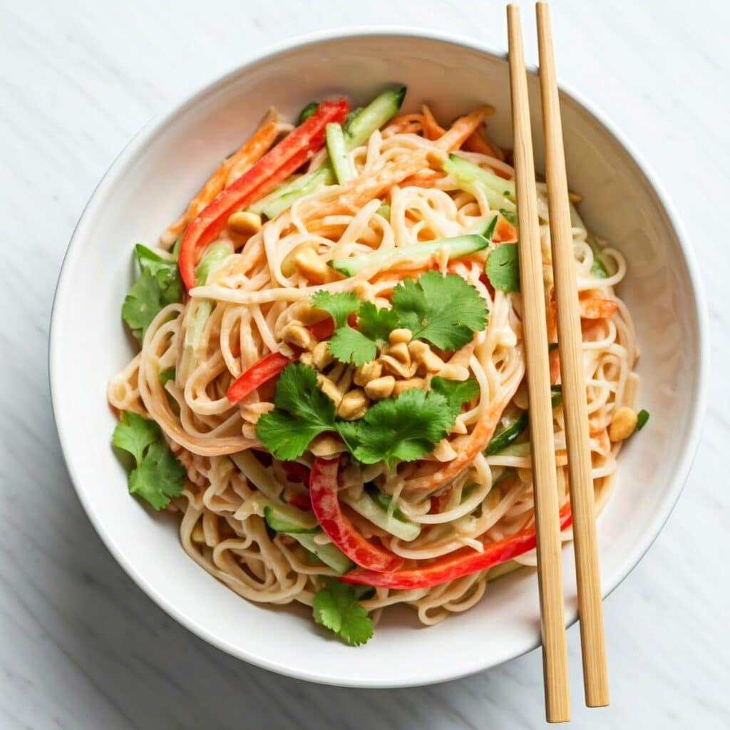 Thai Noodle Salad with Peanut Sauce Recipe | Fresh, Flavorful & Easy