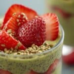 Matcha Strawberry Chia Pudding
