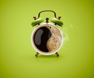 Hot Coffee Retro Alarm Clock