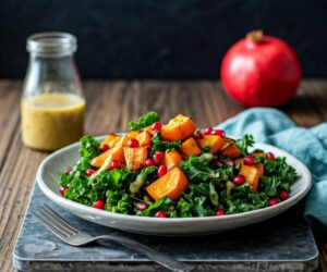 Hearty Winter Salad with Roasted Squash, Kale, and Pomegranate | Nutritious & Delicious