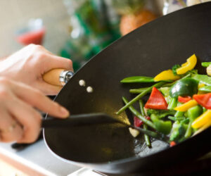 wok, cooking vegetables, wok vegetables